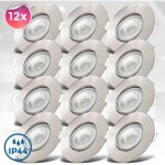 B. k. licht - 12x led encastrs dimmable plafonnier spots encastrs orientables 5w spot spot