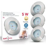 B. k. licht - lot de 3 spots led  encastrer ultra - plats salle de bain ip44 spots encastrables plafond ...