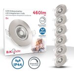B. k. licht - lot de 6 spots � encastrer nickel mat sp�ciales sdb dimmables