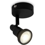 B. k. licht - applique led orientable 1 spot i ampoule 4, 8w 400lm gu10 incl. i ip44 i plafonnier lampe ...
