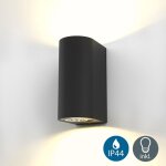 Applique extérieure murale led noire ip44 moderne avec 2 gu10 5w 400lm, lumière blanc chaud 3000k, éclairage ... Applique extérieure murale led noire ip44 moderne avec 2 gu10 5w 400lm, lumière blanc chaud 3000k, éclairage ...