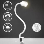 B. k. licht lampe de lecture led, pivotante & inclinable avec bras flexible, avec ampoule led gu10 5w, ...