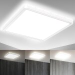 B. k. licht - panel led extra plat, 18w, 2400lm, lumi�re blanche neutre 4000k, �clairage plafond, lumi�re ...