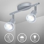 B. k. licht - b. k. licht plafonnier 2 spots pivotants orientables 2 ampoules led 5w gu10 barre éclairage ... B. k. licht - b. k. licht plafonnier 2 spots pivotants orientables 2 ampoules led 5w gu10 barre éclairage ...