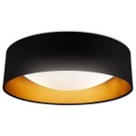B. k. licht - plafonnier noir dor�, platine led 18w int�gr�e, �clairage plafond chambre, entr�e, couloir, ...