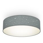 B. k. licht plafonnier tissu gris avec dcor toile, clairage plafond chambre, salon, salle  manger, ...