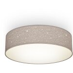 B. k. licht - plafonnier tissu taupe avec d�cor �toile, �clairage plafond chambre, salon, salle � manger, ...