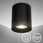 B. k. licht - spot en saillie rond Ø80mm gu10 pour led ou halogène 50w max plafond noir métal moderne ... B. k. licht - spot en saillie rond Ø80mm gu10 pour led ou halogène 50w max plafond noir métal moderne ...
