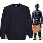 B318 - sweat - shirt bicolore, bleu marine / bleu, xxl