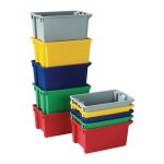 Bac gerbable - emboîtable pp jaune l590xl380xh202 mm Bac gerbable - emboîtable pp jaune l590xl380xh202 mm