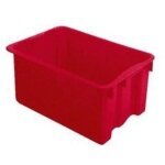 Bac gerbable - embo�table pp rouge l600xl400xh250 mm