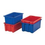 Bac gerbable - embotable pp rouge l650xl450xh280 mm
