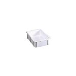 Bac gerbable plastique blanc, capacité 55 litres, dimensions 600 x 400 x 315 mm gilac Bac gerbable plastique blanc, capacité 55 litres, dimensions 600 x 400 x 315 mm gilac