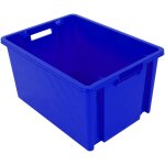 Bac industrie gerbable et emboitable 30 l bleu