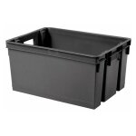 Eda ? bac de rangement plastique 20l gris ? dimensions 39 x 29 x 23 cm ? poign�es pour transport facile ...