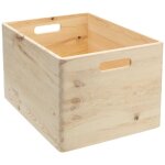 Zeller organisateur bac de rangement bois naturel 30 litres