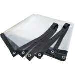 B�che imperm�able transparente 2x2 m�tres avec ?illets, b�che en plastique transparente �paissie, b�che ...