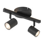Back up - spot plafond, plafonnier - 2 lumi�re - l 31 cm - noir - moderne - �clairage int�rieur - salon ...