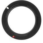 Bague d'adaptation m42 vers pk pour objectifs macro, compatible filetage et interface lisse.