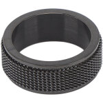 Bague tournoble anti - stress pour homme en acier titane 8mm - mod�le noir n�9 - 59, 8mm