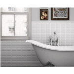 Baguette de finition pour carrelage mural fa�ence effet carreau metro metro bullnose london 20x5 cm bo�te ...