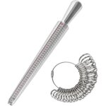 Baguier calibreur de 41 � 76 mesure de taille de doigt jauge anneaux outil de bague avec 3 echelles de ...