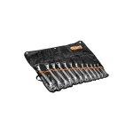Jeu de cls polygonales doubles longues, coudes - 12 pcs / pochette - bahco