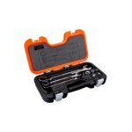 Jeu de cls mixtes  cliquet et d'adaptateurs - 8 pcs / coffret - bahco