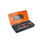 Bahco - jeu de douilles 1 / 4, 6 pans, pouces, et cliquet de rfrigration - 12 pc / coffret