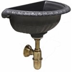 Fonderia bongiovanni - baignoire modle liberty avec siphon en laiton pour la maison jardin fontaine ...