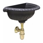 Fonderia bongiovanni - baignoire mod�le liberty avec siphon en laiton pour la maison jardin fontaine ...