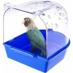 Deesse shop - bain d'oiseau suspendu transparent, nettoyage de cage de douche en plastique pour perroquet ...