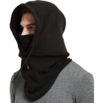 Balaclava thicken double layer fleece hat windproof warm hood ski mask neck guard for men and women