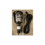 Baladeuse classique cage plastique noire ampoule e27 230v 60w max (non inclus) verre + cable longueur ...