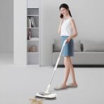 Balai �lectrique blanc, �quip� d'un seau de nettoyage, balai �lectrique sans fil, balai �lectrique intelligent ...