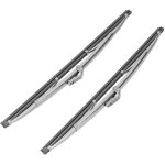 Balais d'essuie - glace avant 12 pouces / 30, 48 cm en acier inoxydable poli argent universel pour voiture ...