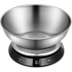 Balance de cuisine avec bol, rechargeable par usb balance alimentaire, balance cuisine pr�cision p�tisserie ...
