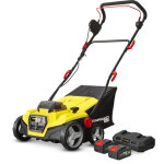 Gardeo pro ? balayeuse sur batterie 2 x 20v ? largeur de travail 38 cm ? bac de ramassage 45l ? moteur ...