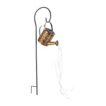 Balise solaire arrosoir � planter arrosy cuivre metal h78cm