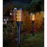 Balise solaire compact flaming torch, boite de 2