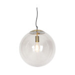 Ball - suspension - 1 lumière - ø 400 mm - doré / laiton - moderne, rétro - éclairage intérieur - salon ... Ball - suspension - 1 lumière - ø 400 mm - doré / laiton - moderne, rétro - éclairage intérieur - salon ...