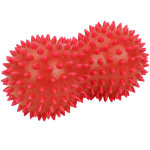 Balle de massage picots arachide pvc pour dos et pieds - fitness et relaxation musculaire (rouge)