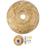 Bambou osier luminaire en rotin encastr� plafonnier suspendu pour salon chambre � coucher salle manger, ...