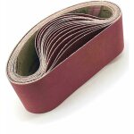 Bande abrasive 100 x 915 mm assortie pour ponceuse � bande - lot de 5 (1 x grain 80 / 120 / 150 / 240 ...