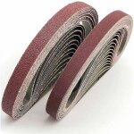 Bande abrasive 13x457 mm. 4 sortes de gravier mixte (5x40 / 60 / 80 / 120). ensemble de bandes abrasives ...