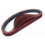 Bande abrasive, 25 x 762 mm, bandes abrasives mixte (3x grains 80 / 120 / 150 / 240 / 400) pour ponceuses ...