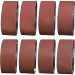 Bande abrasive 75x457 mm - 1 x 40 / 60 & 2 x 80 / 120 / 180 / 240 / 320 / 400 bande ponceuse pour poncer, ...