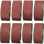 Bande abrasive 75x533 mm - grains 1 x 40 / 60 & 2 x 80 / 120 / 180 / 240 / 320 / 400 bande de ponceuse ...