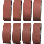Bande abrasive 75x533 mm - grains 2 x 40 / 60 / 80 / 120 / 180 / 240 / 320 / 400 bande de ponceuse pour ...