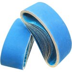 Bande abrasive 76040mm, grain 60 pour ponceuse � bande, pour le d�coupage, le d�capage et le polissage ...